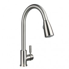 BOHARERS Single Handle Kitchen Faucets with Pull Down Sprayer  Brushed Nickel - B06ZZRNWFS